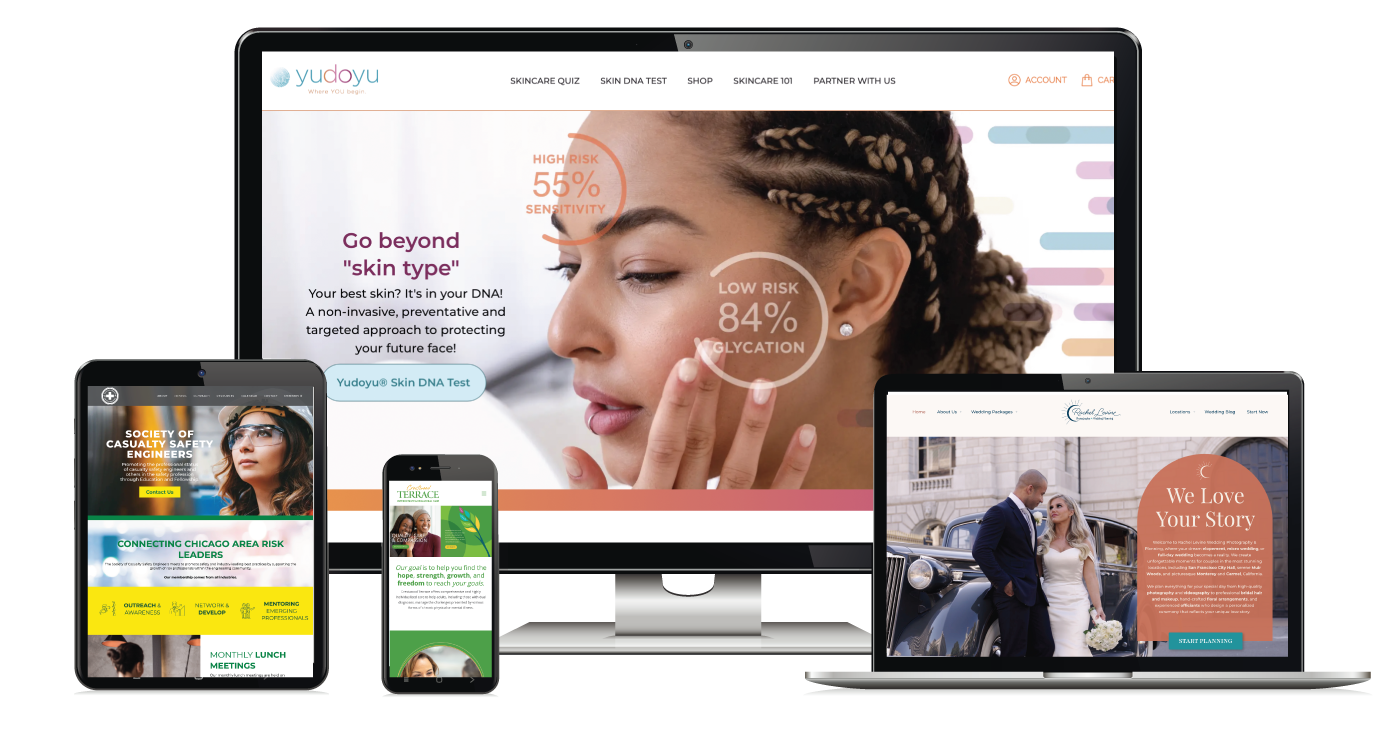 Creative Graphic Design Services 1 Websites on tablet, phone, large display, laptop