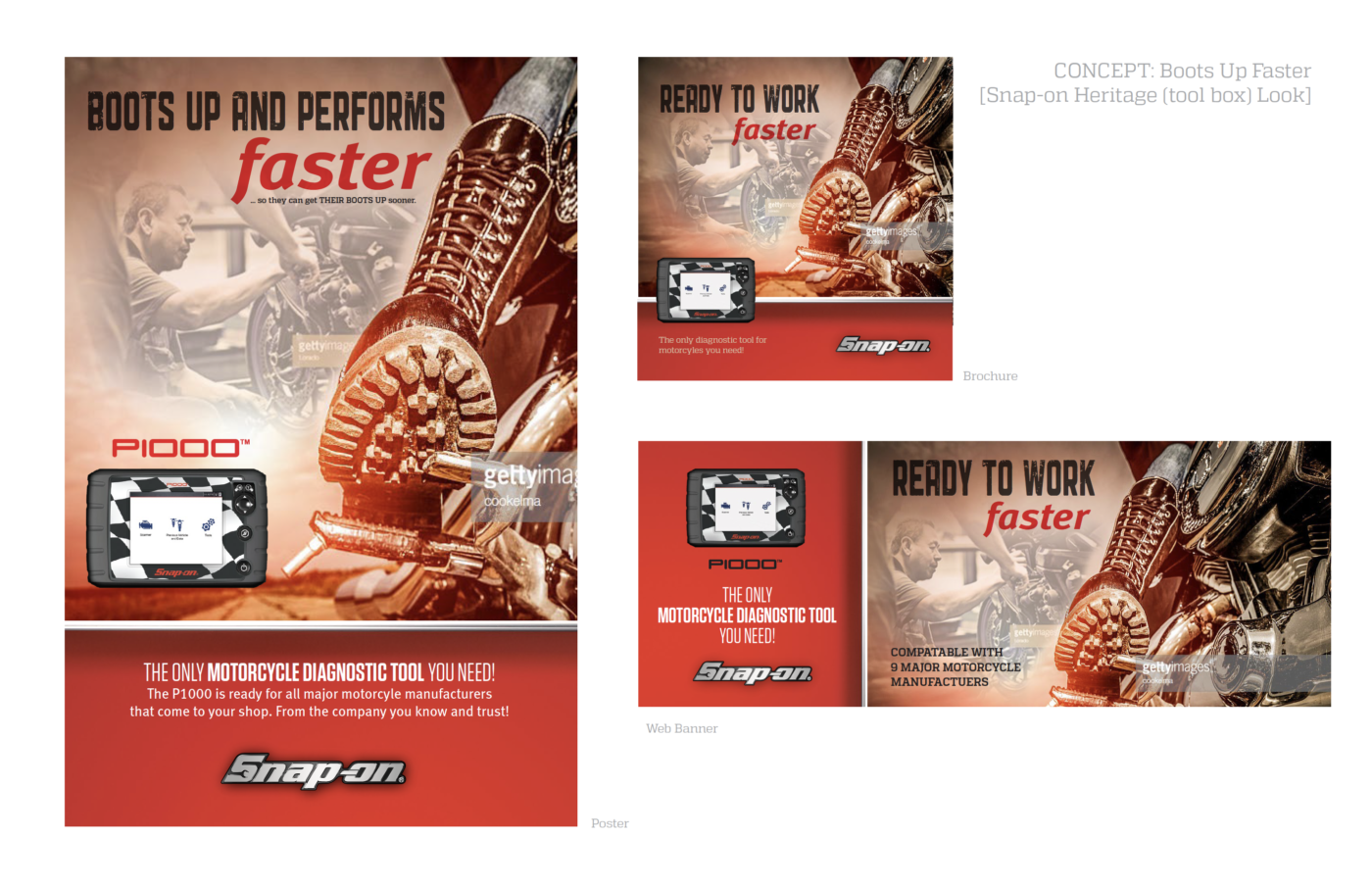 Snap-On® Collateral Package Design 5 Snap-on® motorcycle diagnostics promotion concept
