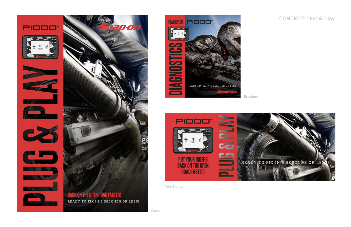 Snap-On® Collateral Package Design 4 Snap-on® motorcycle diagnostics promotion concept