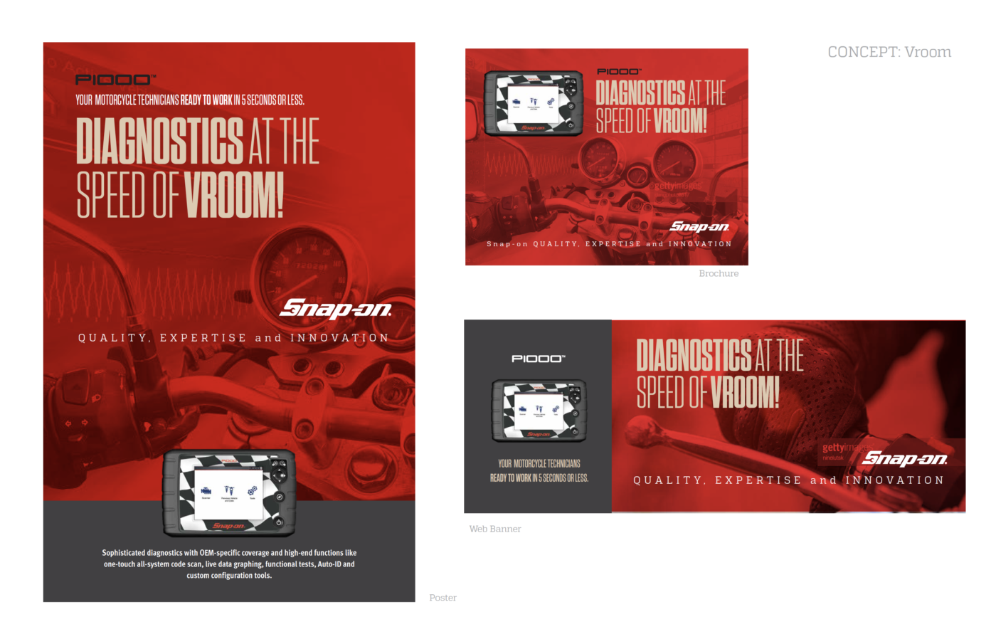 Snap-On® Collateral Package Design 1 Snap-on® motorcycle diagnostics promotion concept