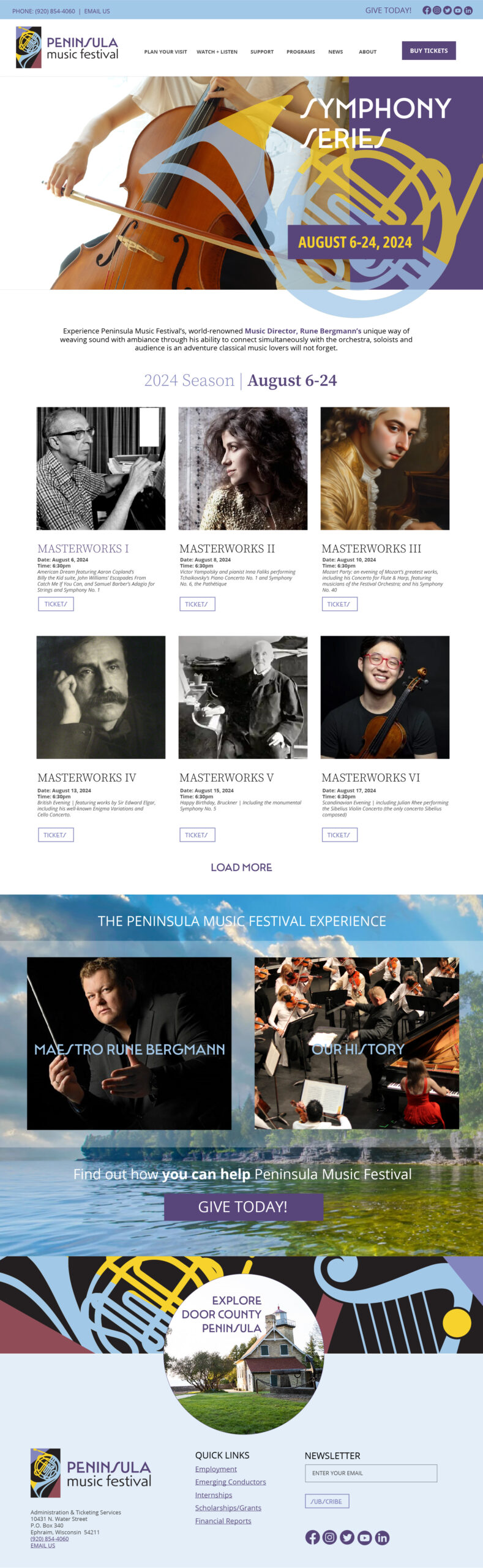 Peninsula Music Festival Brand Identity 15 Pmf final website design