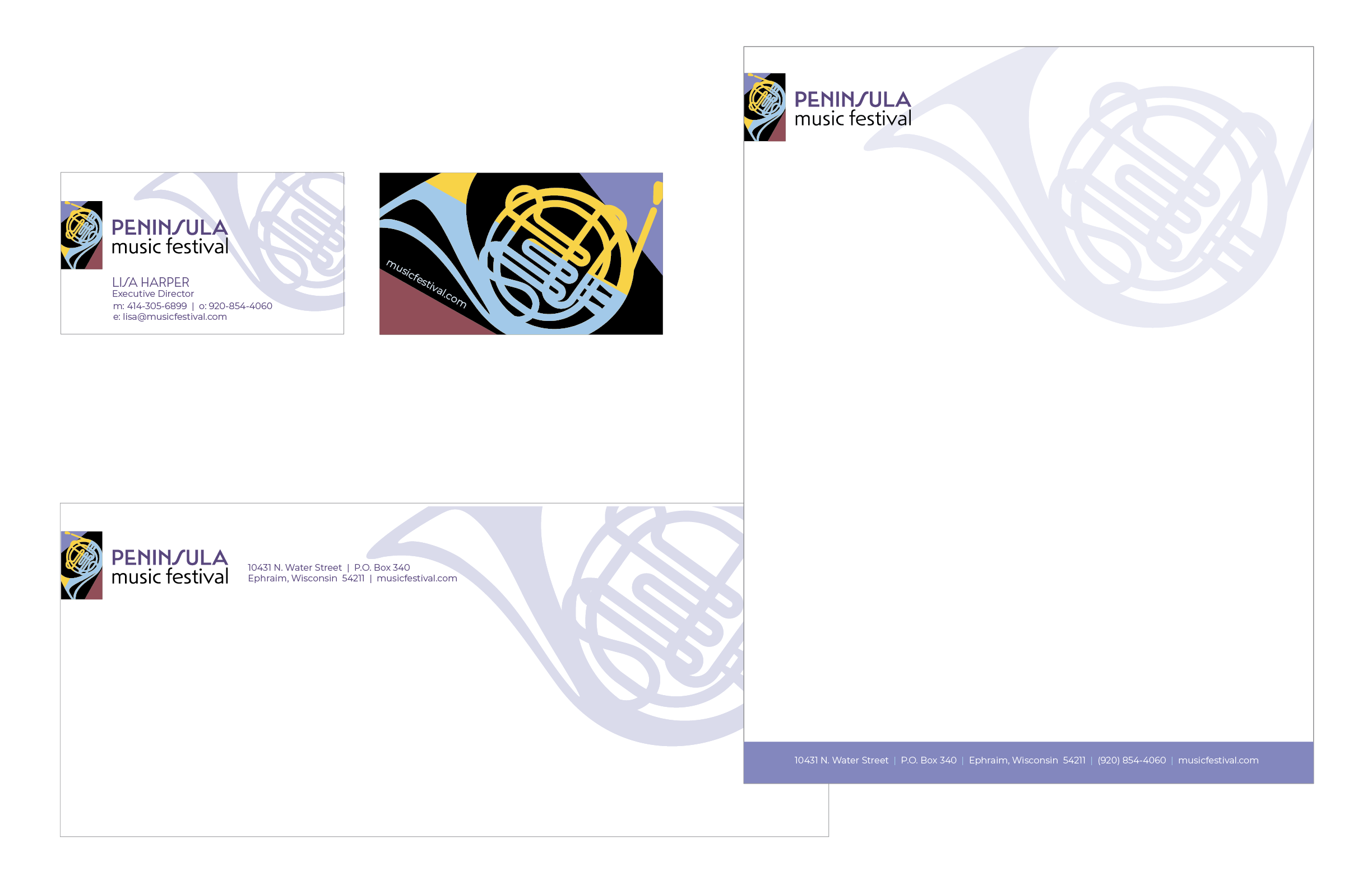 Peninsula Music Festival Brand Identity 8 Pmf final stationery package